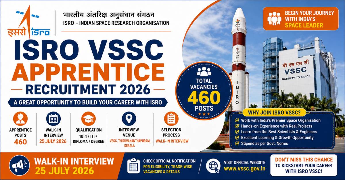 VSSC Apprentice Recruitment 2026